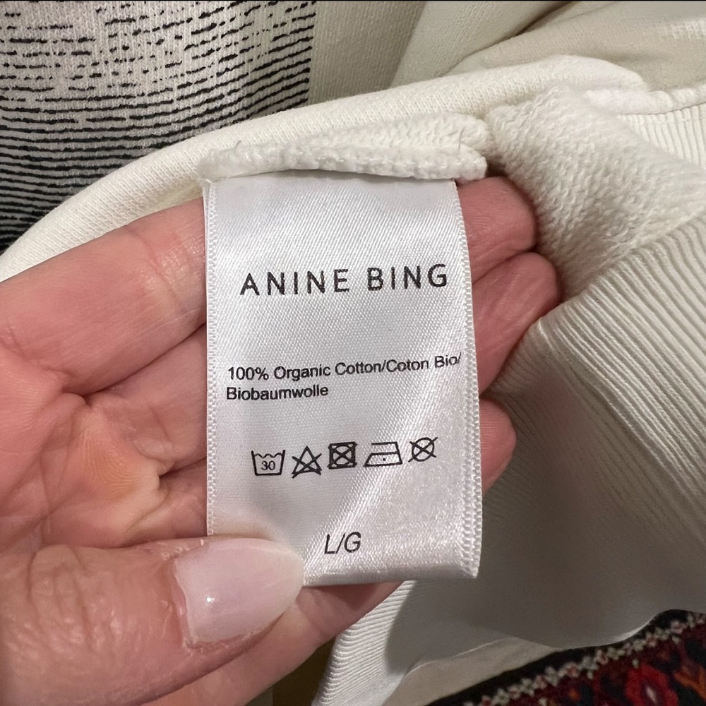Anine Bing Jaci Rio de Janeiro Graphic Sweatshirt in White - Picture 8 of 8